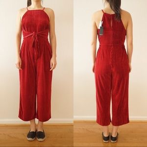 NWT Greylin Red Velvet jumpsuit. Size S